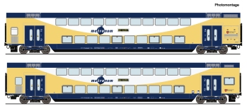 Roco 6200106 - H0 - 2-tlg. Set Doppelstockwagen, Metronom, Ep. VI